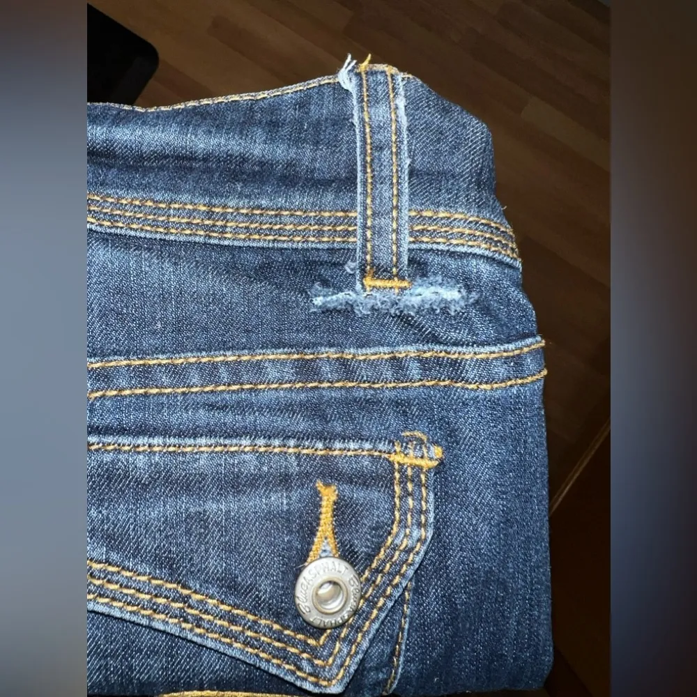 Blue Asphalt Bootcut Denim Jeans, Button Flap Back Pockets, Size 9 Long - Image 6