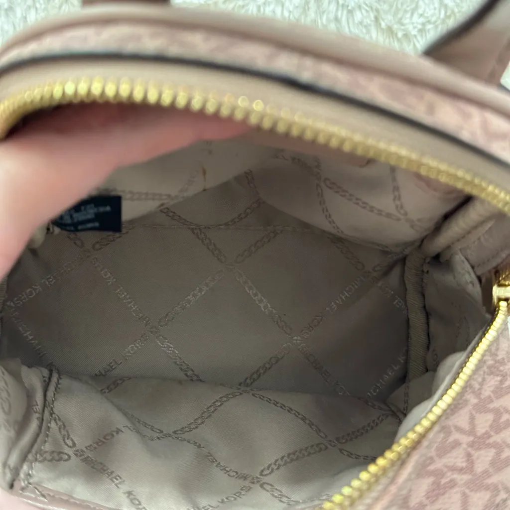 🩷 Michael Kors mini Rhea pink tricolor convertible backpack - Image 5