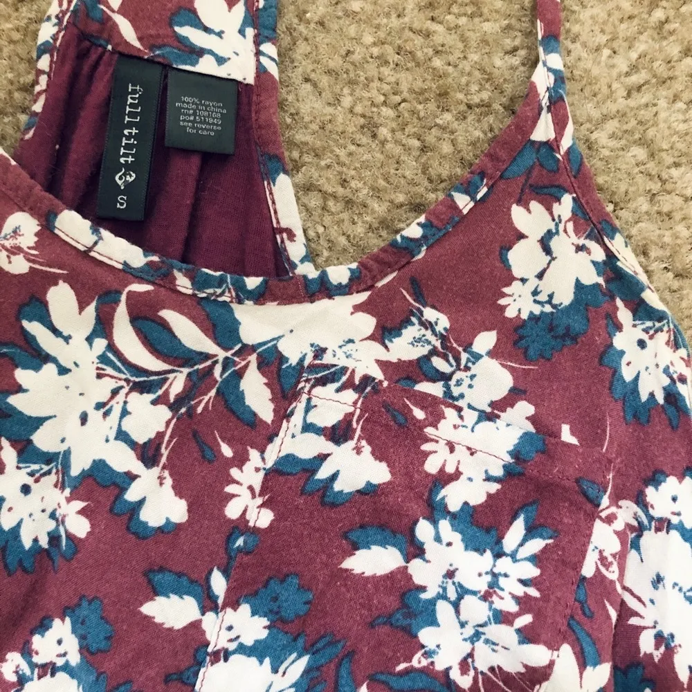 Purple Floral Flowy Tank - Image 3