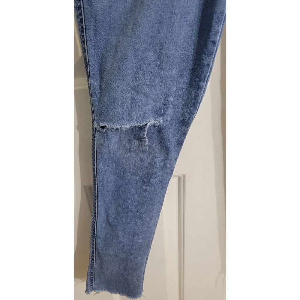 Denizen by Levi High Rise Ankle Skinny Jeans Womens Size 6 W28 Distressed, Fraye - Image 4