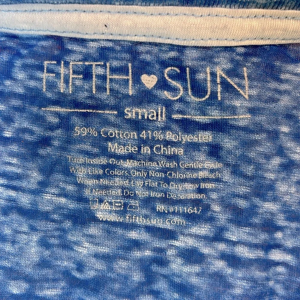 Crop Top Blue Shirt Womens Small Western Southern Workout Beach - Image 7