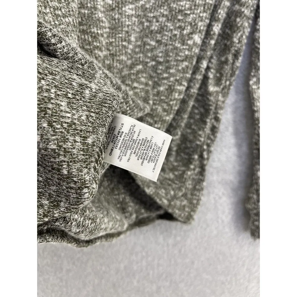 BOBEAU Women's Wrap Blouse Grey Marled Long Sleeve Size Small Thin - Image 2