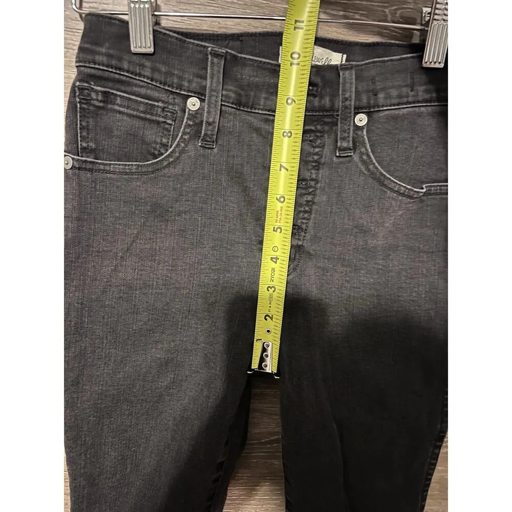 Madewell Jeans Womens Size 25 Black 10" High Rise Skinny Button Fly 25x27 - Image 9