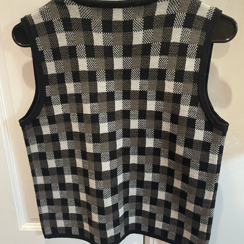 Vintage Checkered Vest - Image 4