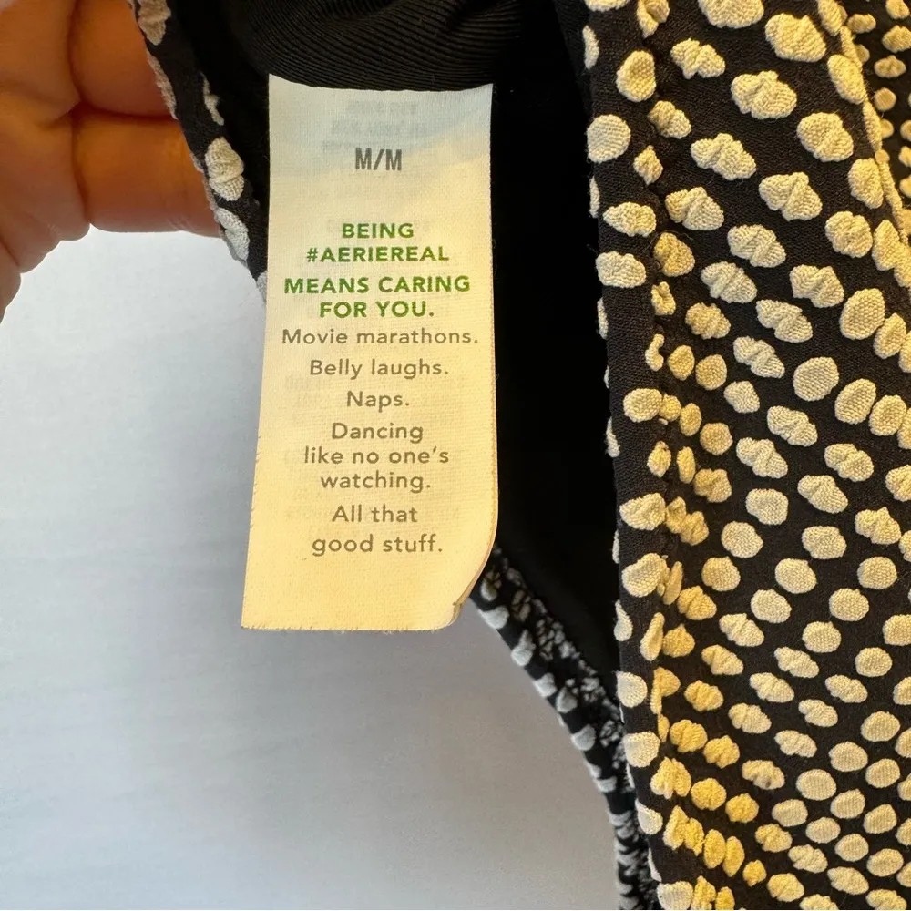 Aerie Jacquard Crossback One Piece Swimsuit Size M full coverage - Image 4