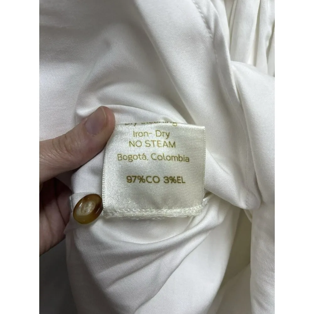 Kika Vargas NWT Mabel Cutout Stretch Cotton Midi White Dress Women's Size Small - Image 9