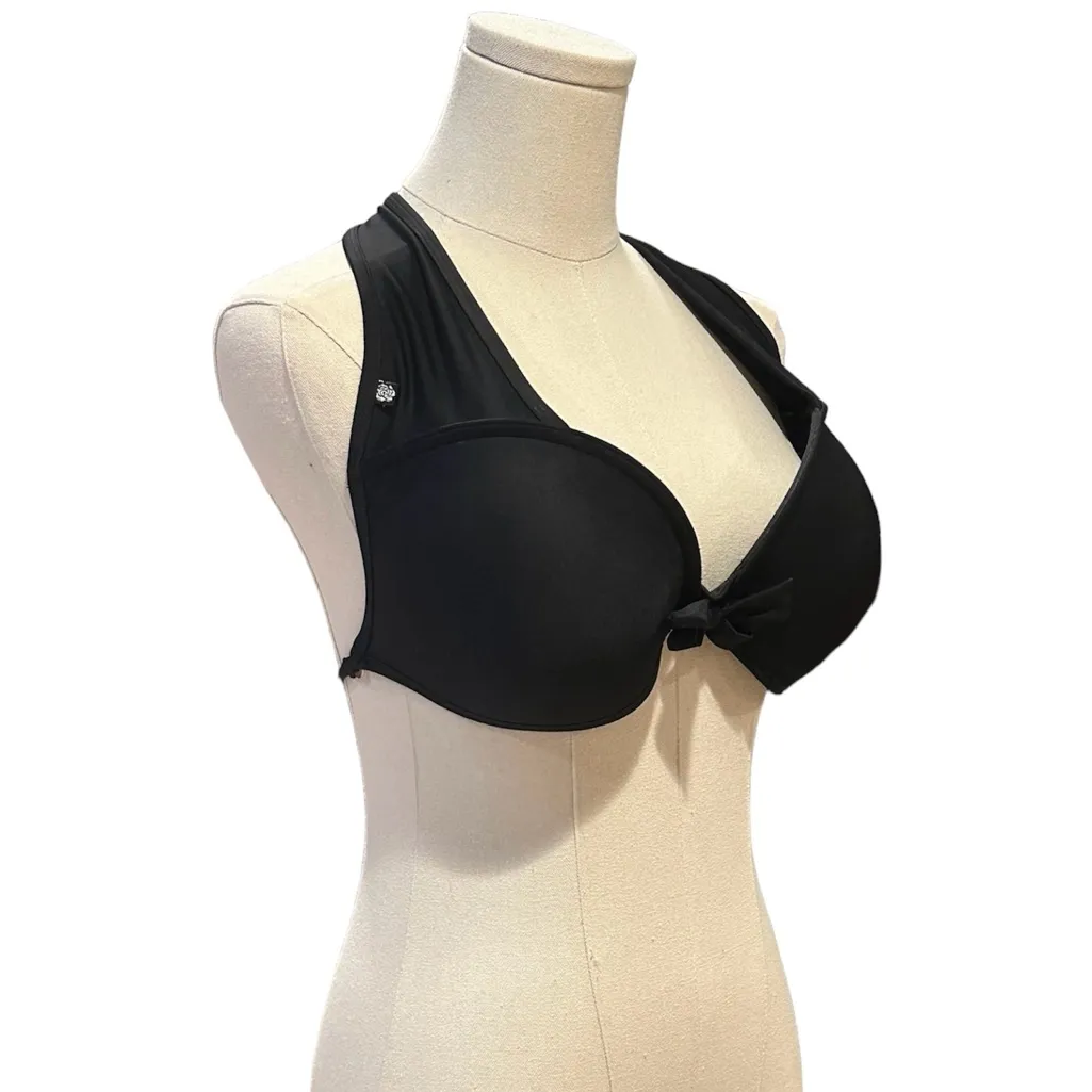 Women’s Aqua Swim La Vie en Rose Aqua Bra Top Black Bikini Top Size XL - Image 3