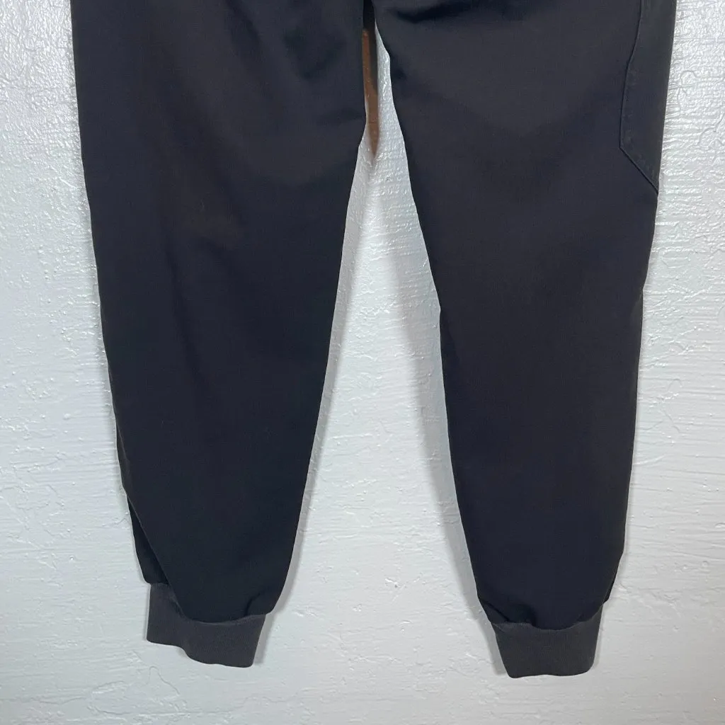 Figs Women Petite XSP Black Zamora Jogger Scrub Pants Pockets Yoga Waistband - Image 6