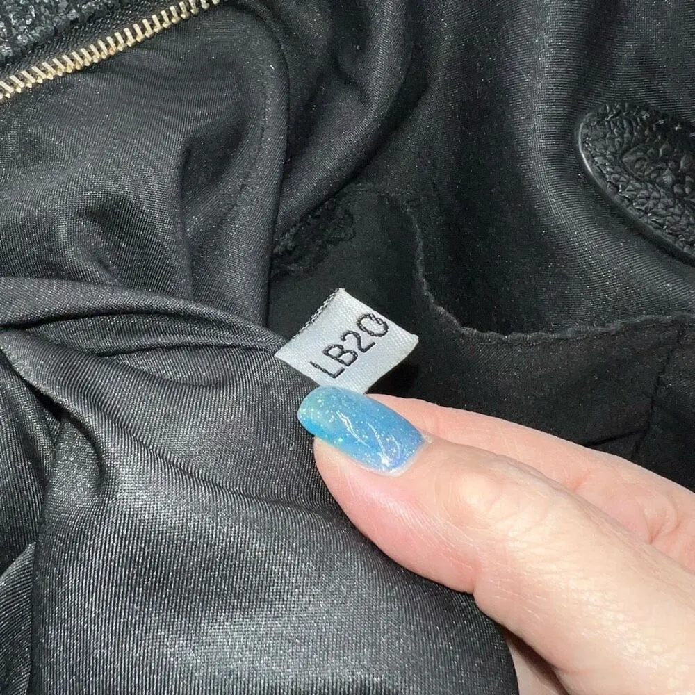 Lola Bernard Shimmer Croco Embossed Soft Leather Slouch Bag Black - Image 10