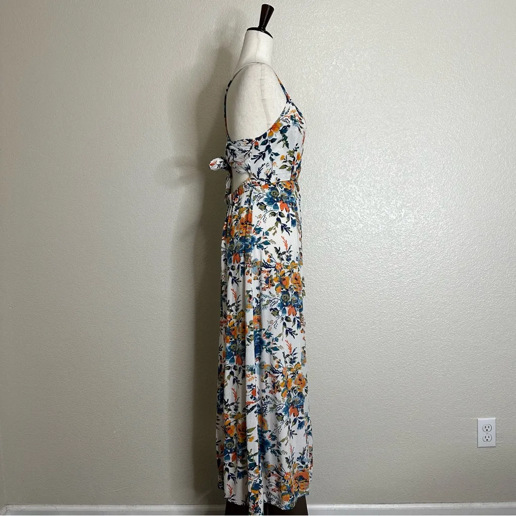 Angie Boho Floral Button Down Maxi Dress, Sz Small - Image 5
