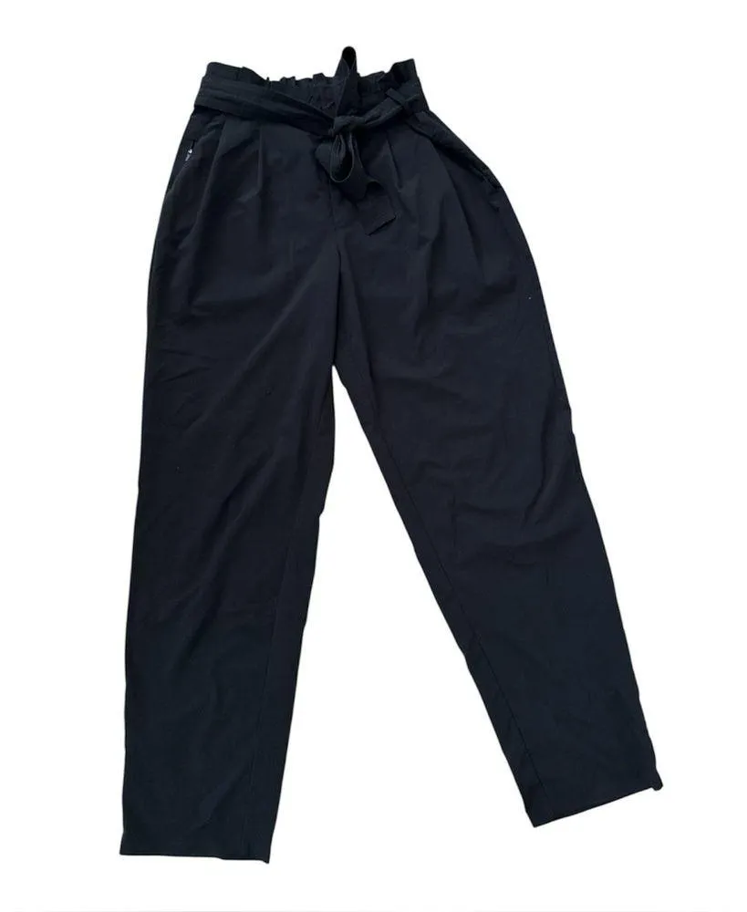 Athleta Skyline II Paperbag Tie Waist Pants | Black | 8 - Image 2
