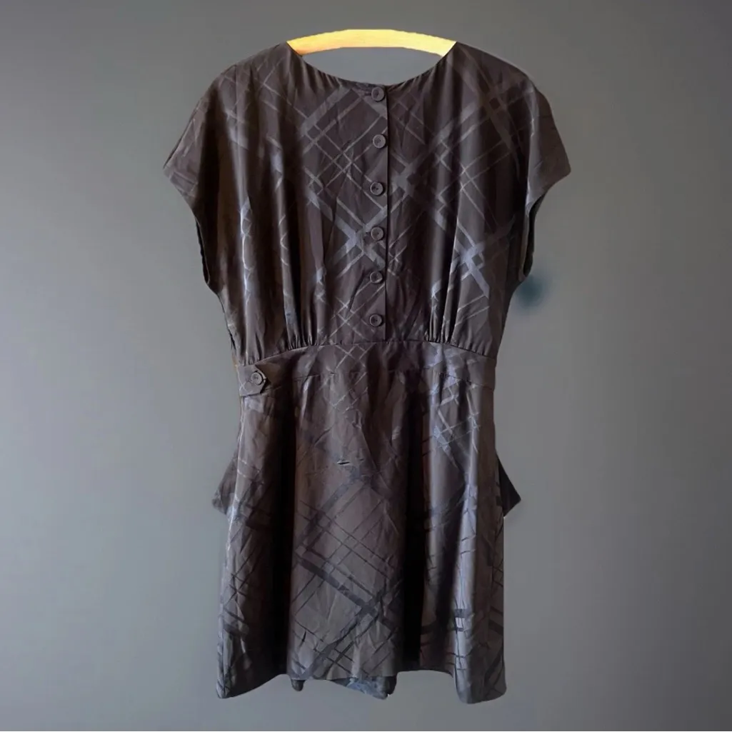 Juicy Couture Silk Dress Sz 12 fits Smaller Vintage Pin-Up Retro Y2K Button-Back - Image 3