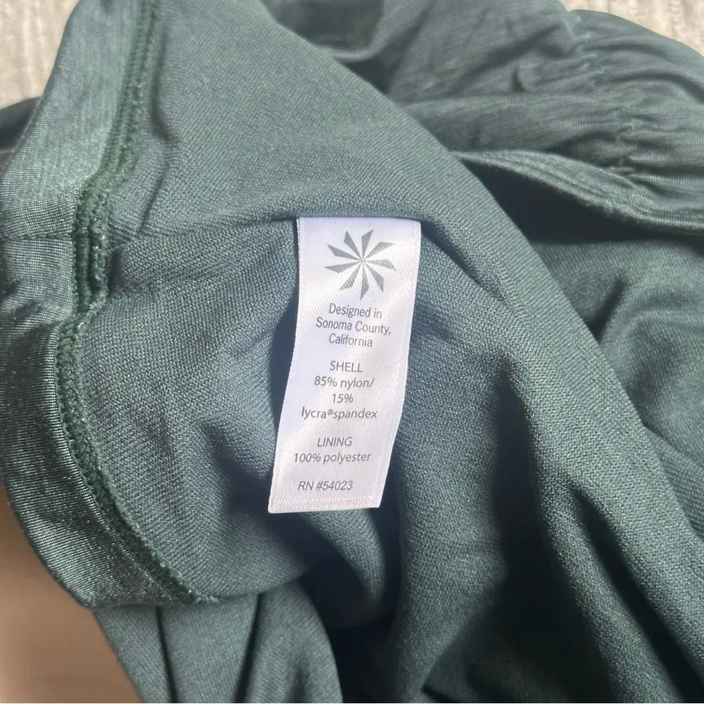 Athleta Green aqualuxe ruched opal tankini size XXS - Image 4