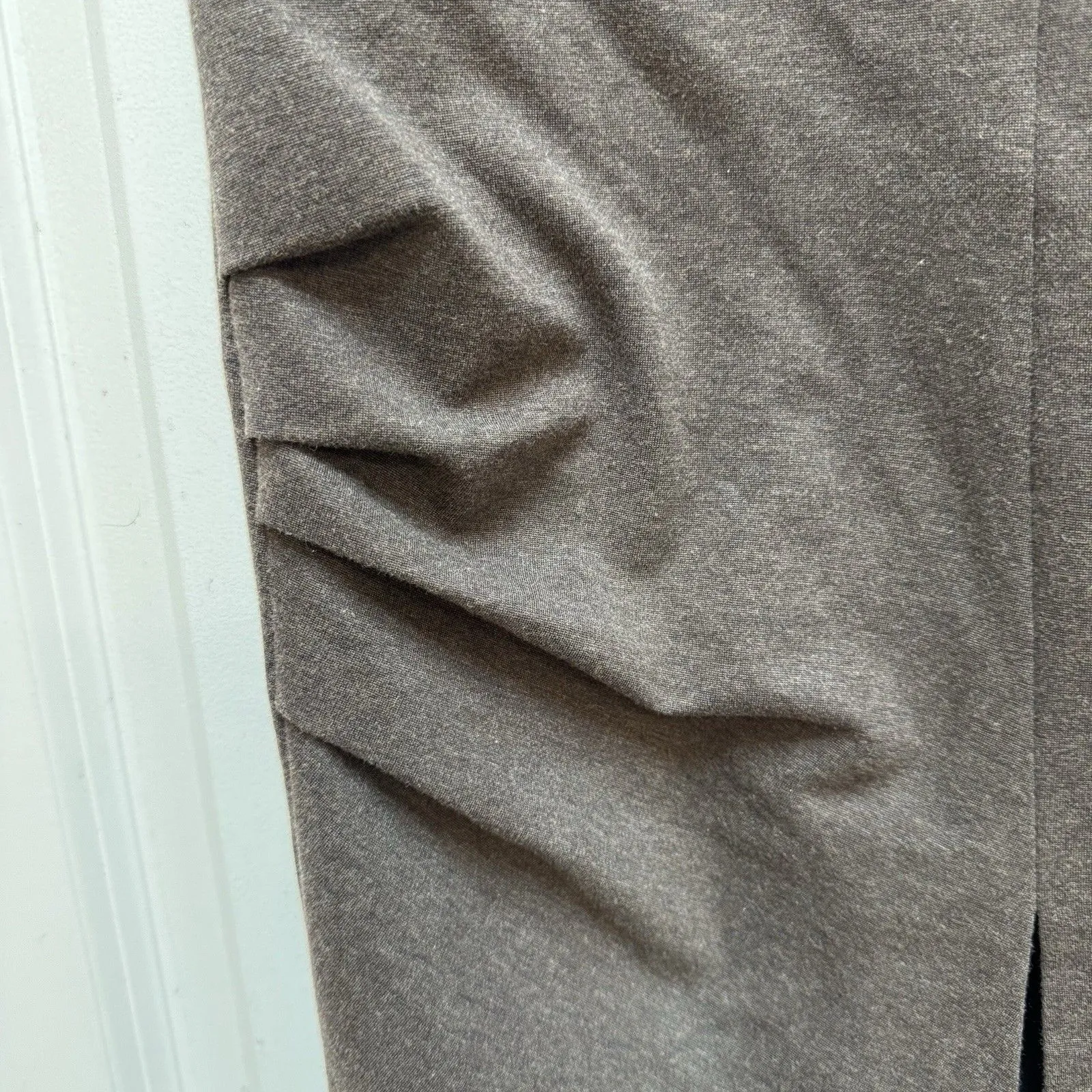 Brunello Cucinelli Skirt Cotton Stretch Brown Womens 4 Asymmetrical Rouched - Image 7