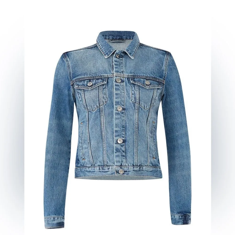 Scotch & Soda Denim Pleated Trucker Jacket - Image 3