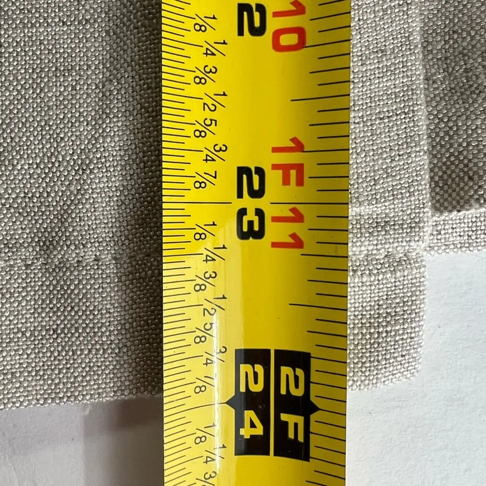 Van Heusen  linen blend neutral button up top L workwear office professional - Image 8