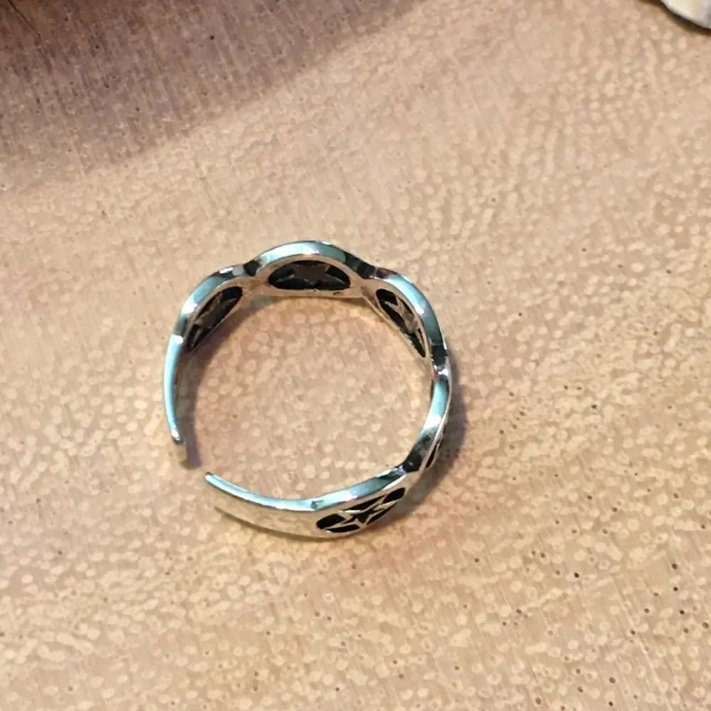 Stars Sterling Silver Toe Ring Midi Ring - Image 4