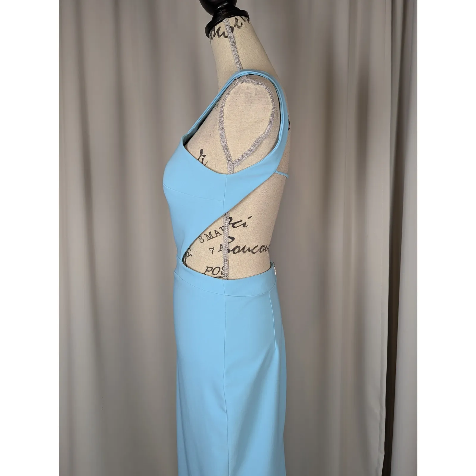 Maria Bianca Nero Aqua Backless Stretch Cutout Mermaid Dress Size 4 - Image 12