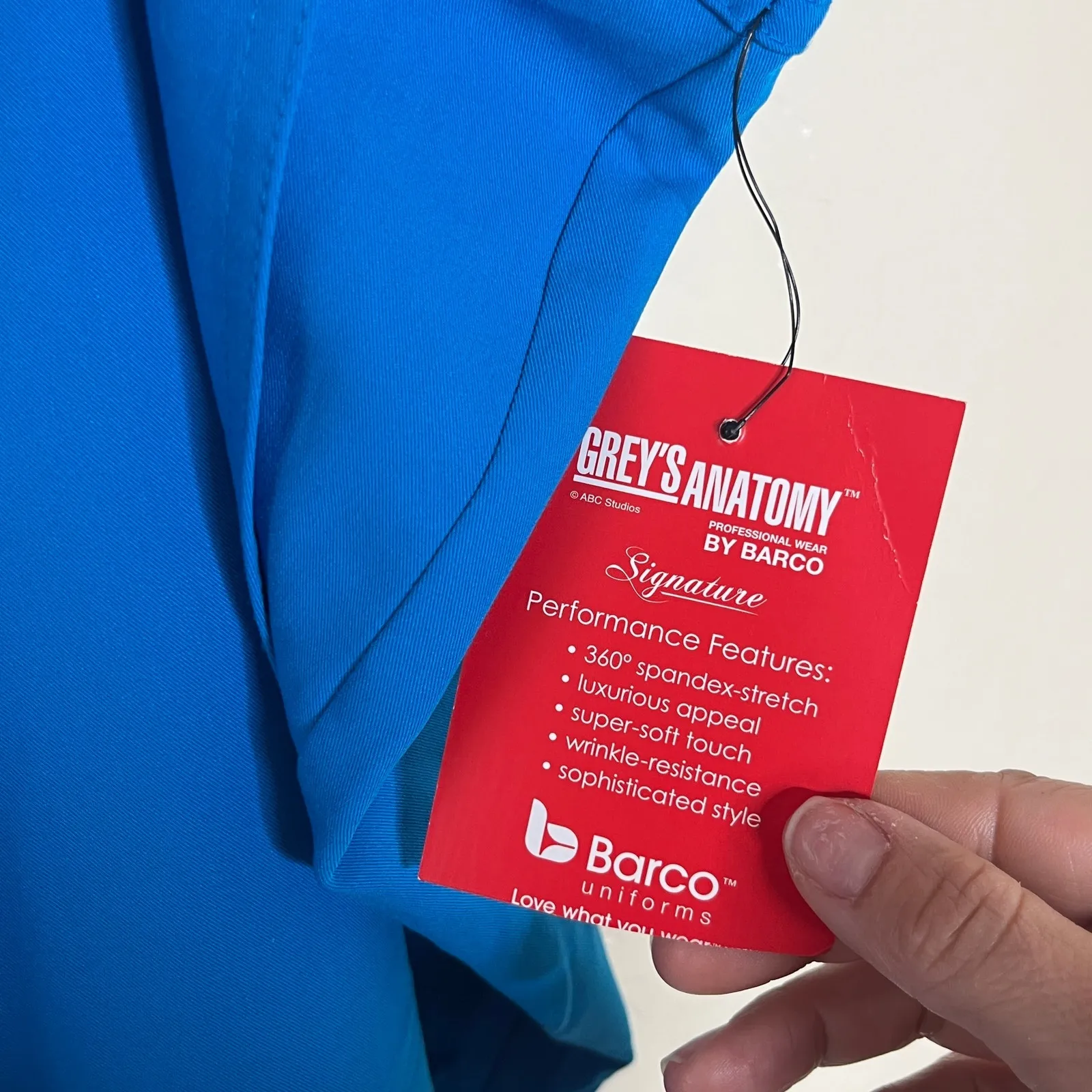 Grey’s Anatomy Signature Women’s Stretch Scrub Top Wrinkle Resistant Blue 5X NWT - Image 3