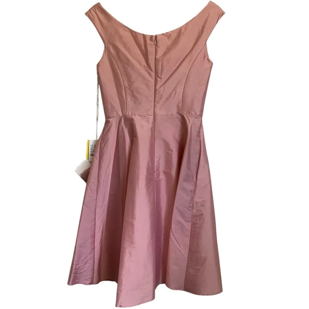 NWT Alfred Sung Off the Shoulder Cocktail Dress in Twirl Pink - Image 2