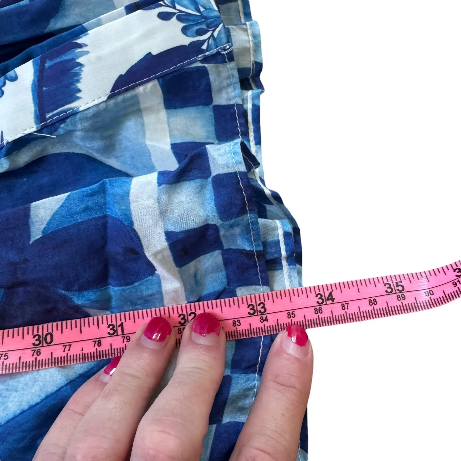 Farm Rio Sweet Rio Mini Dress Blue White - Image 14