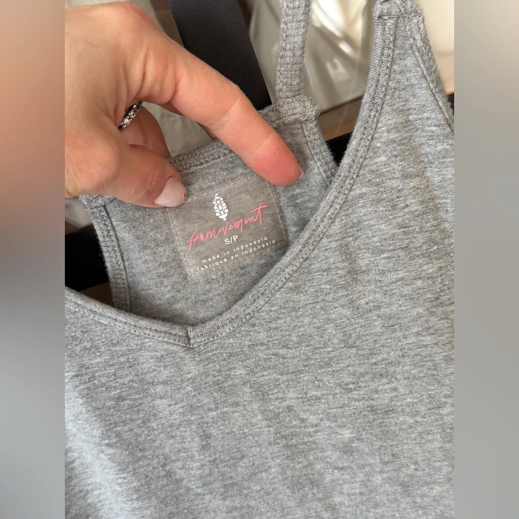 FP Movement hot shot onesie jumpsuit long barrel leg heather grey pockets Gray - Image 3