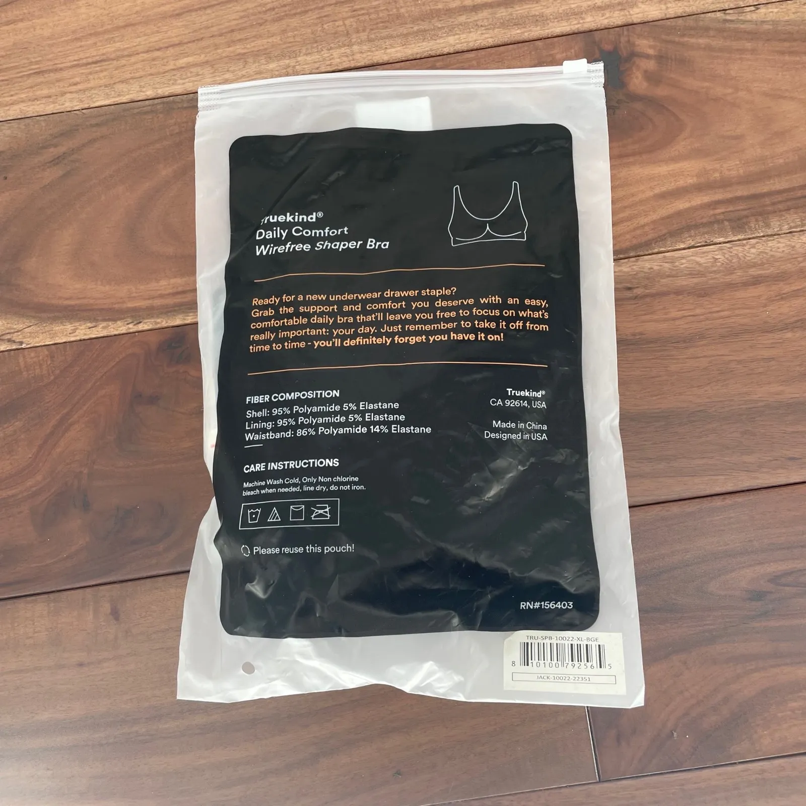 TrueKind Daily Comfort Wirefree Shaper Bra Ivory XL Seamless Support - Image 5