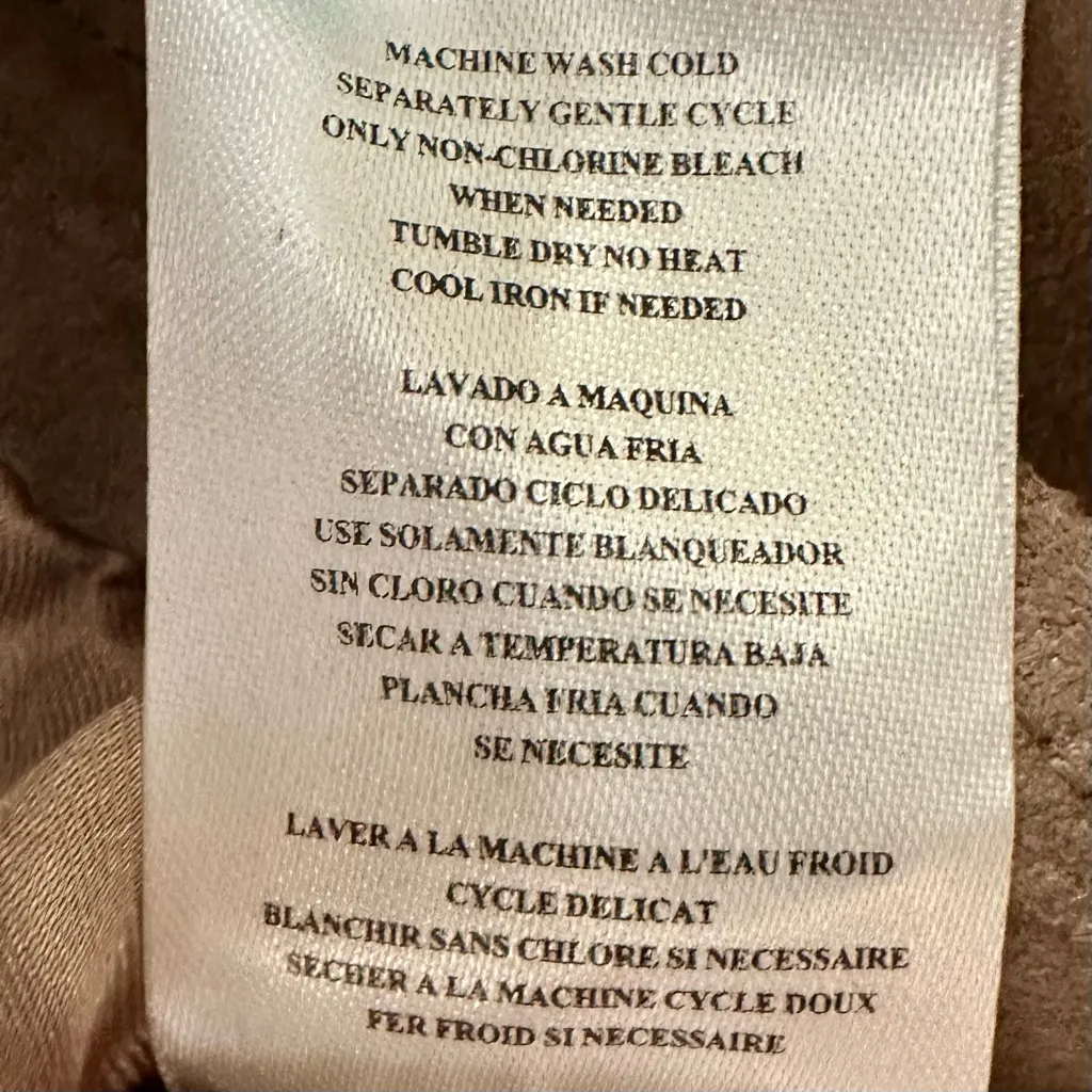 NWOT Faux Suede KFTK Moto Jacket - large - Image 7