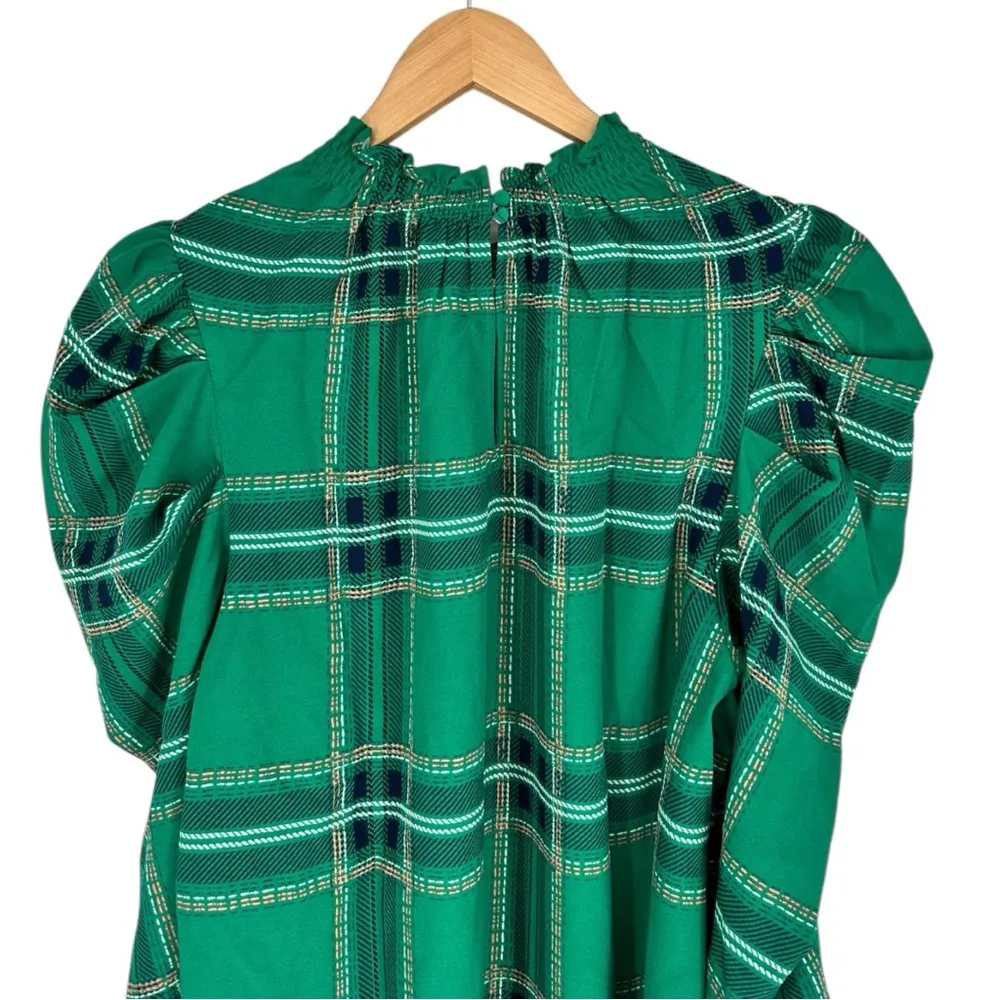 Sugarlips Woodland Jade Plaid Drape Sleeve Top size 1X Green NWT Holiday Festive - Image 7