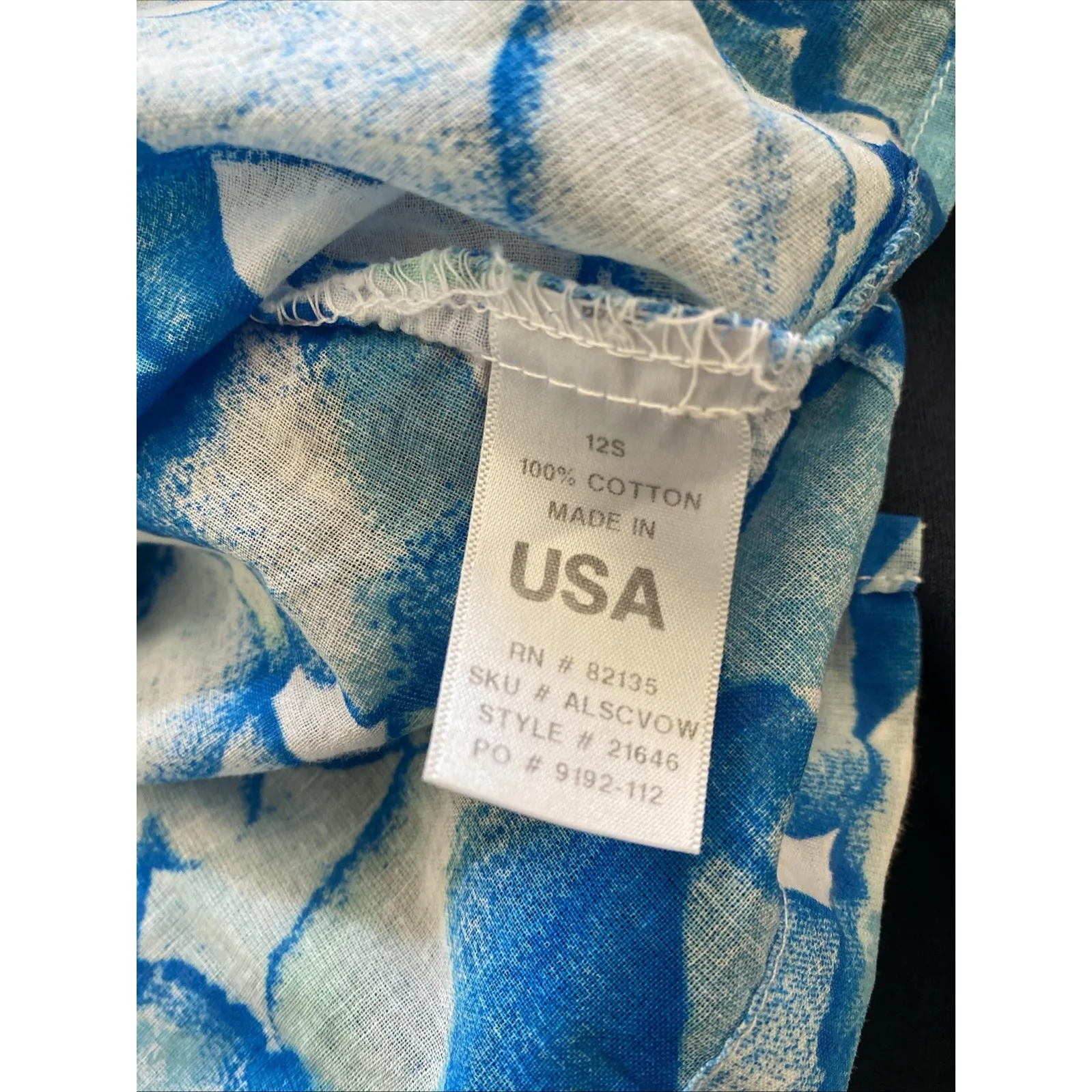 Fresh Produce Womens Small Blue Top Peasant Long Sleeve Round Neck Resort Clean - Image 5