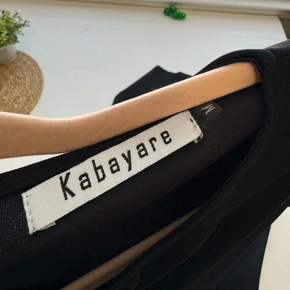 Classic Long Sleeve‎ Peplum Maxi Dress Size Medium Black - Image 5