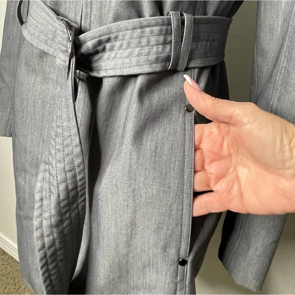 Metro  by Kristen Blake Gray Trench Coat S - Image 10