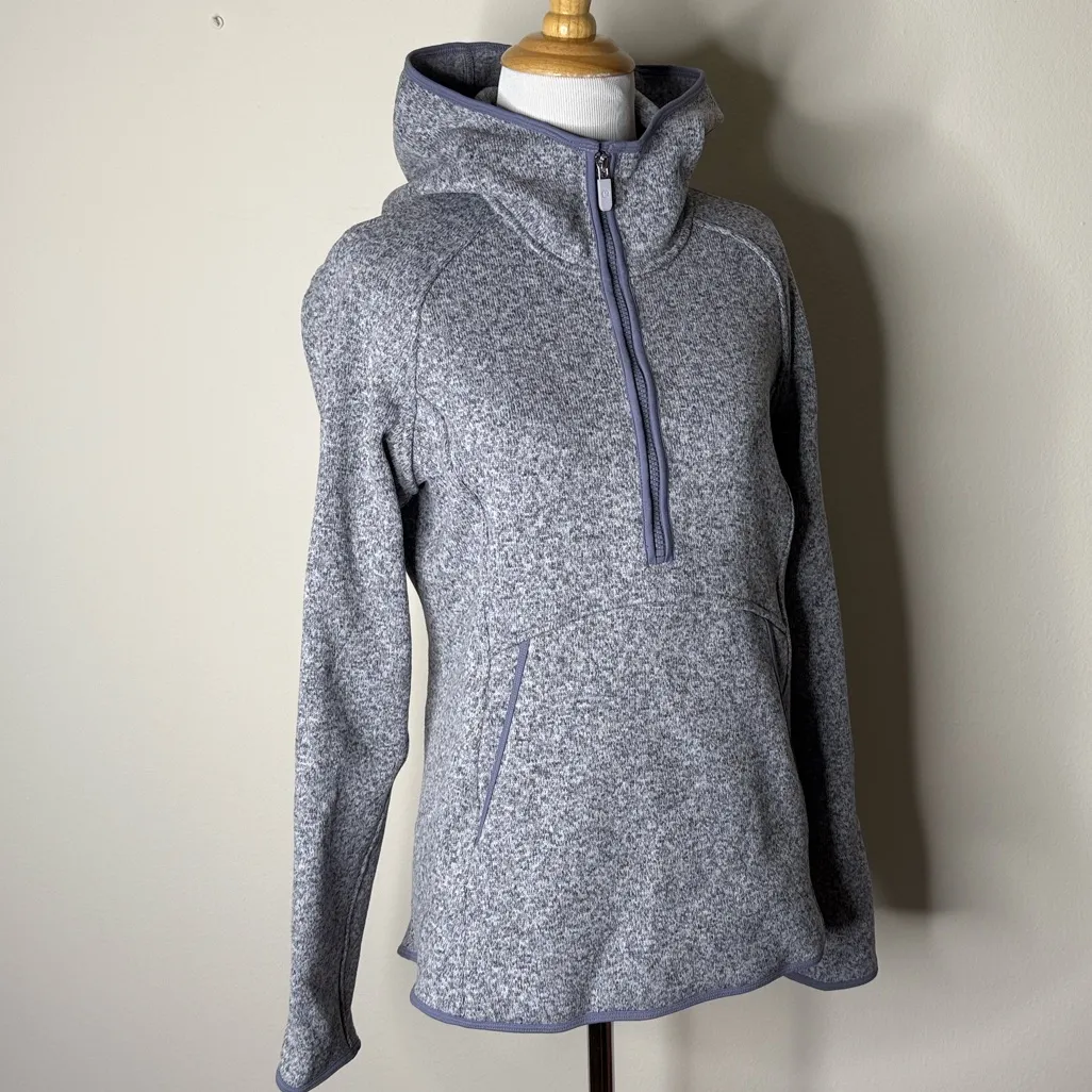 Lululemon Heathered Silver Lilac Fleece and Thank You Pullover - Image 3