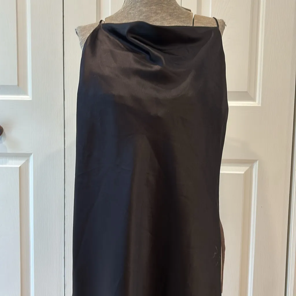 Brandy Melville Black satin slip  Dress - Image 3