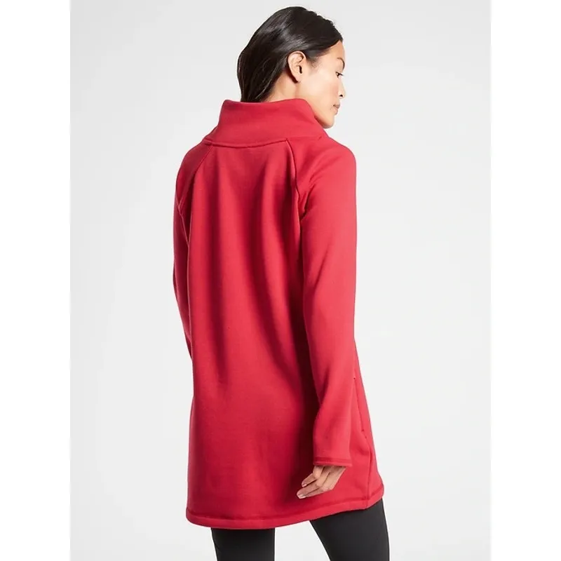 Athleta Cozy Karma Red Long Sleeve Mock Neck Knit Sweater Dress Size Small - Image 2