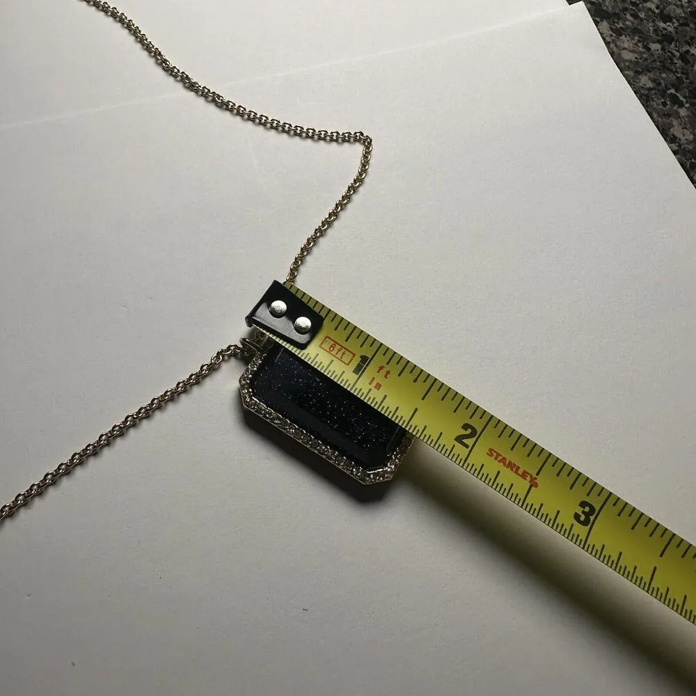 Kate Spade NY Night Sky Jewels Dark Blue Pendant Rhinestone Long Necklace Chain - Image 7