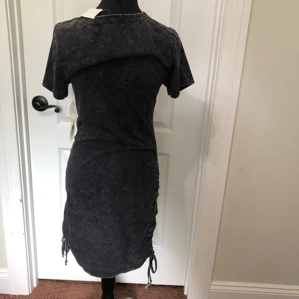 NWT Madden Girl Womens Juniors Cotton Side Tie Mini Dress Size Large Black‎ - Image 7