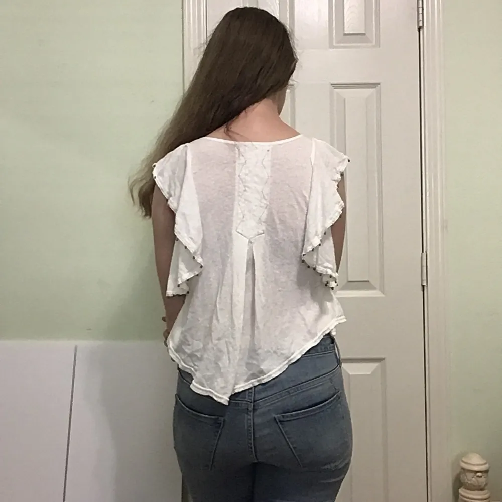 FREE PEOPLE White Tiny Bells Tank Top Size Small - Image 6