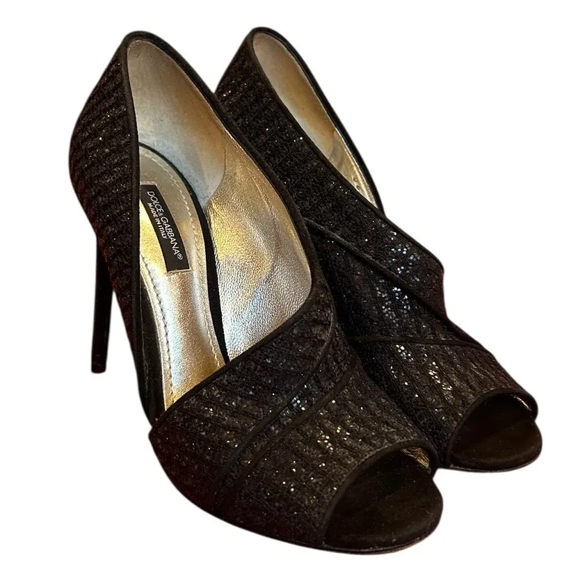 DOLCE & GABBANA Women's Stiletto Heels Size EU 35, US 5 Black D'orsay Pumps - Image 2