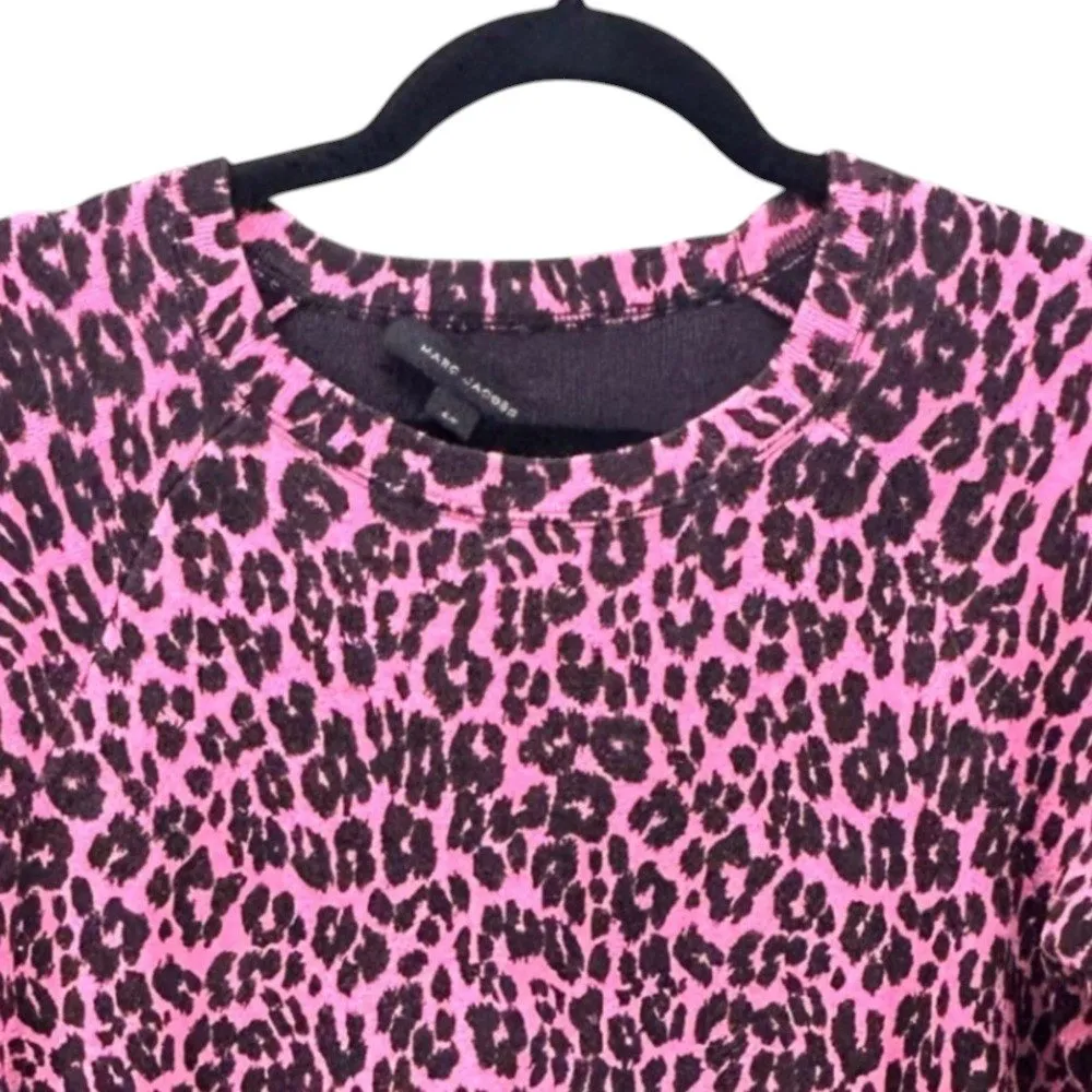 Marc‎ Jacobs Sweater Small Pink Leopard Knit - Image 3