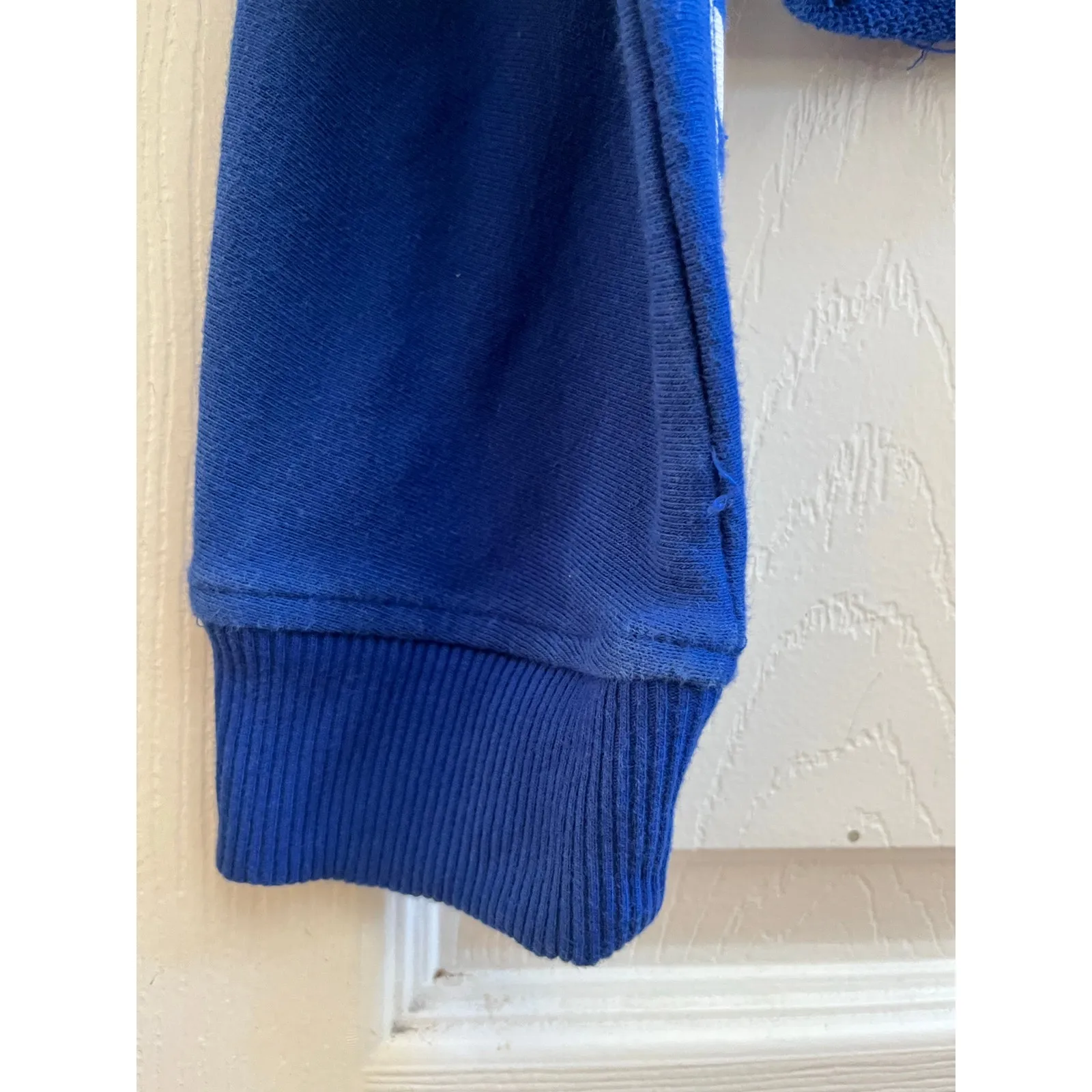 FISLL Knicks Graphic Long Sleeves Pullover Crop Knit Sweater Medium Blue - Image 8