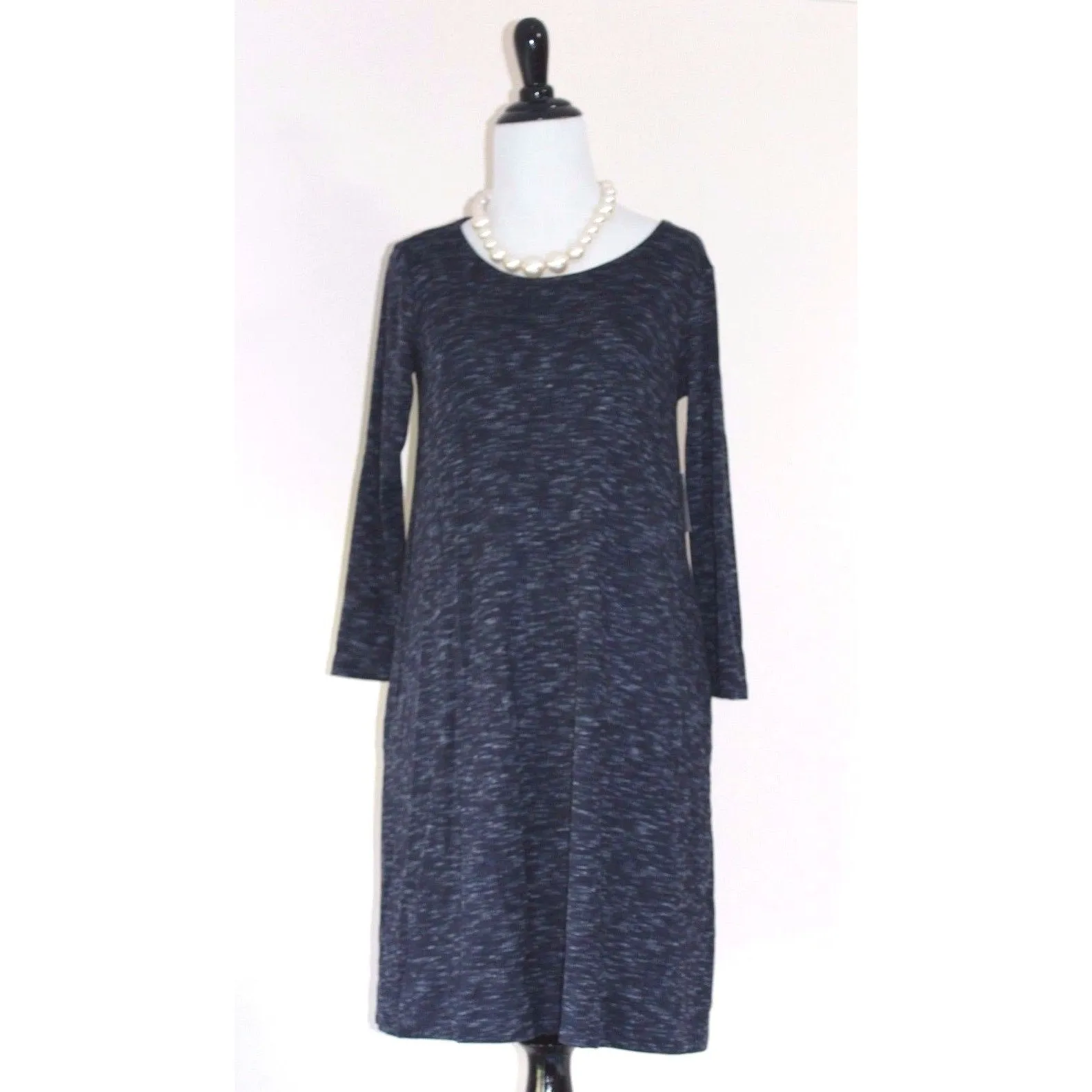 New GAP T Shirt Dress Womens XS 0 2 Swing Tunic Blue Heather 3/4 Length Sleeve - Image 2