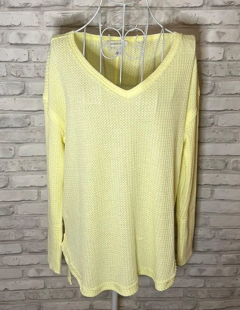 New Vintage America Women’s Pastel Yellow Long Sleeve Shirt Size Small N… - Image 2