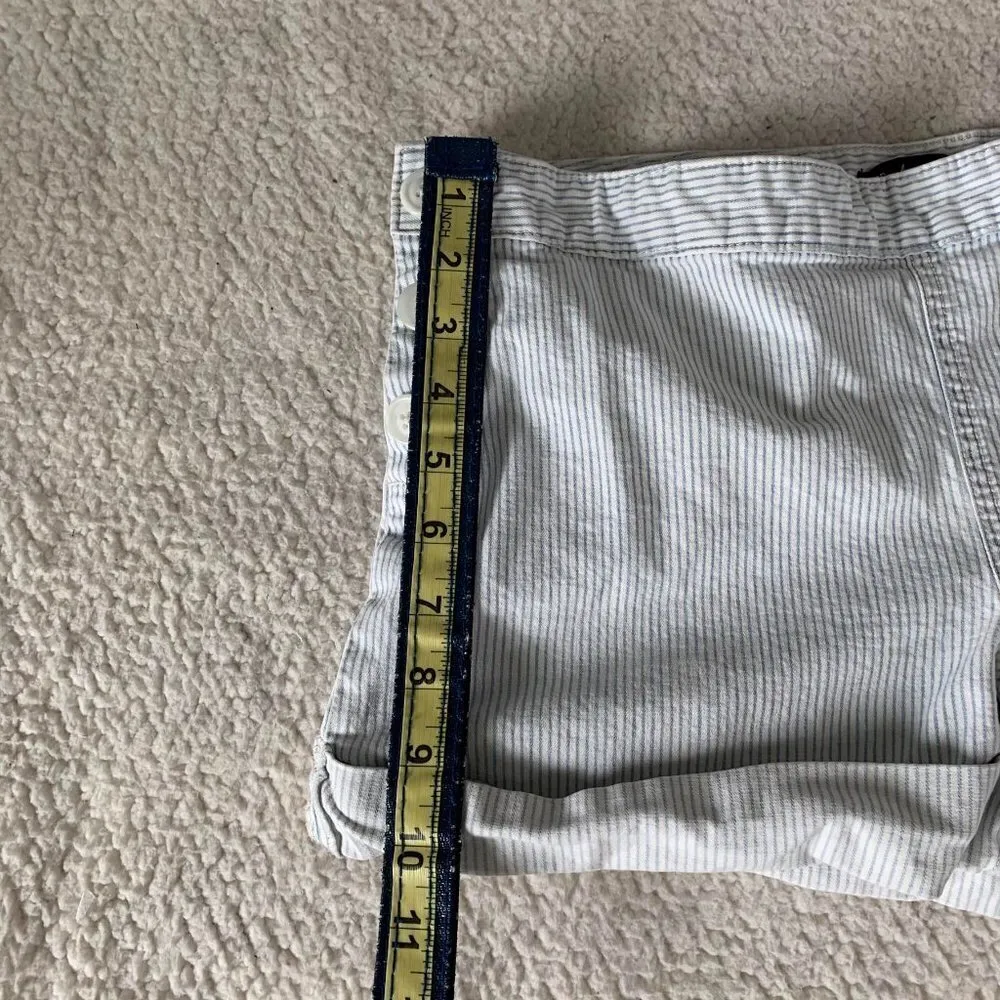 Gap  Striped Shorts Blue White Medium 8 - Image 5