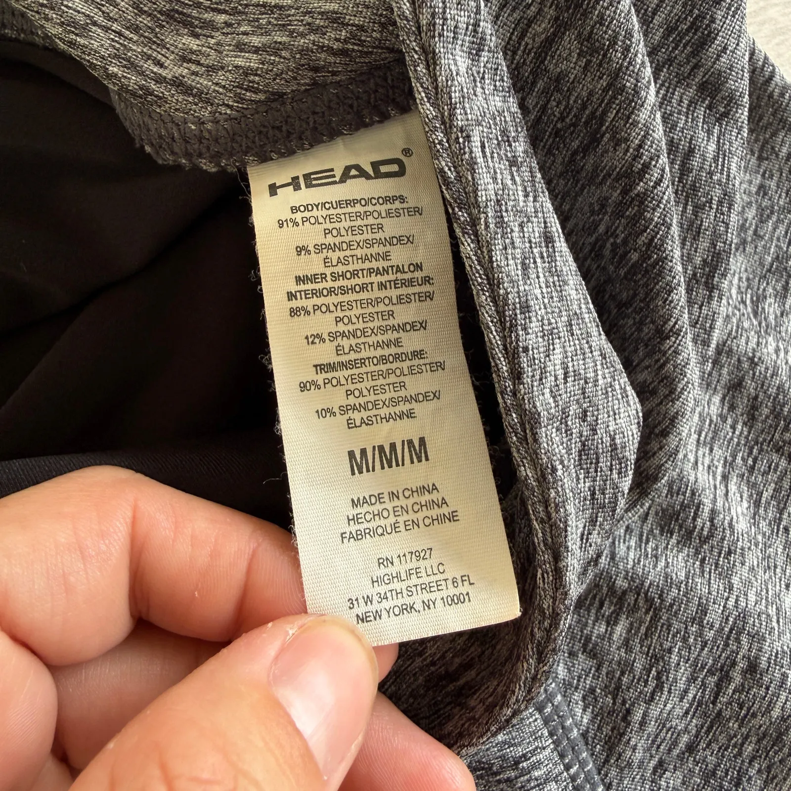 HEAD Women’s Medium Heathered Gray Stretch Active Skorts - Image 3