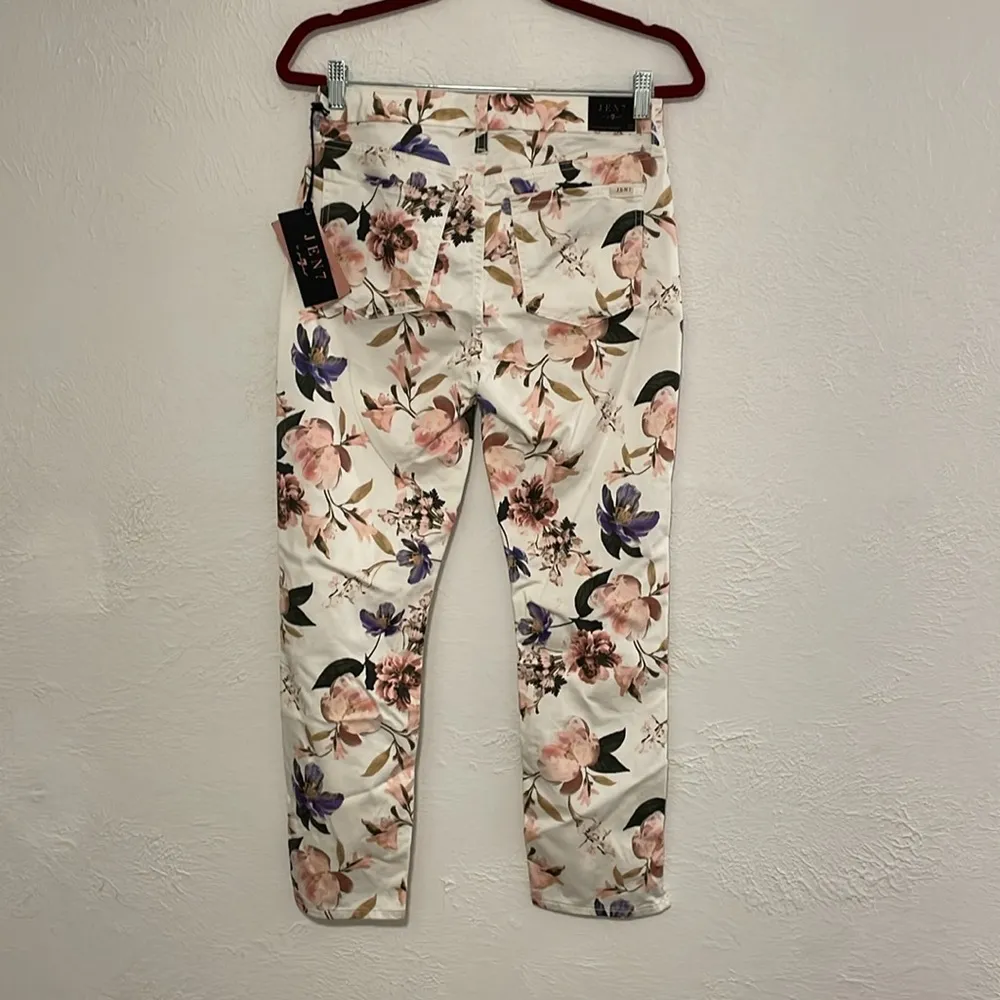 NWT JEN7 by Seven For All Mankind Floral Cropped Skinny Jeans Size 6 - Image 6