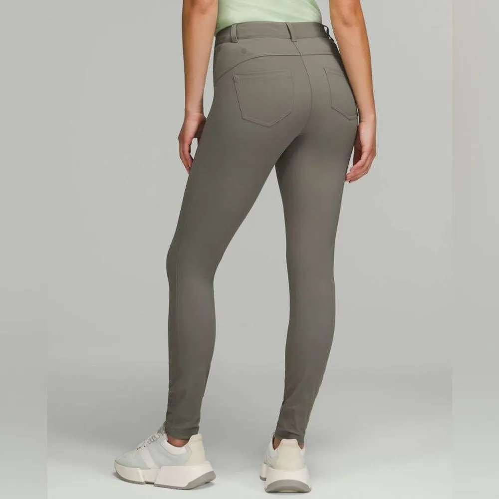 Lululemon City Sleek Slim-Fit 5 Pocket High-Rise Pant in Grey Sage Size 28 - Image 5