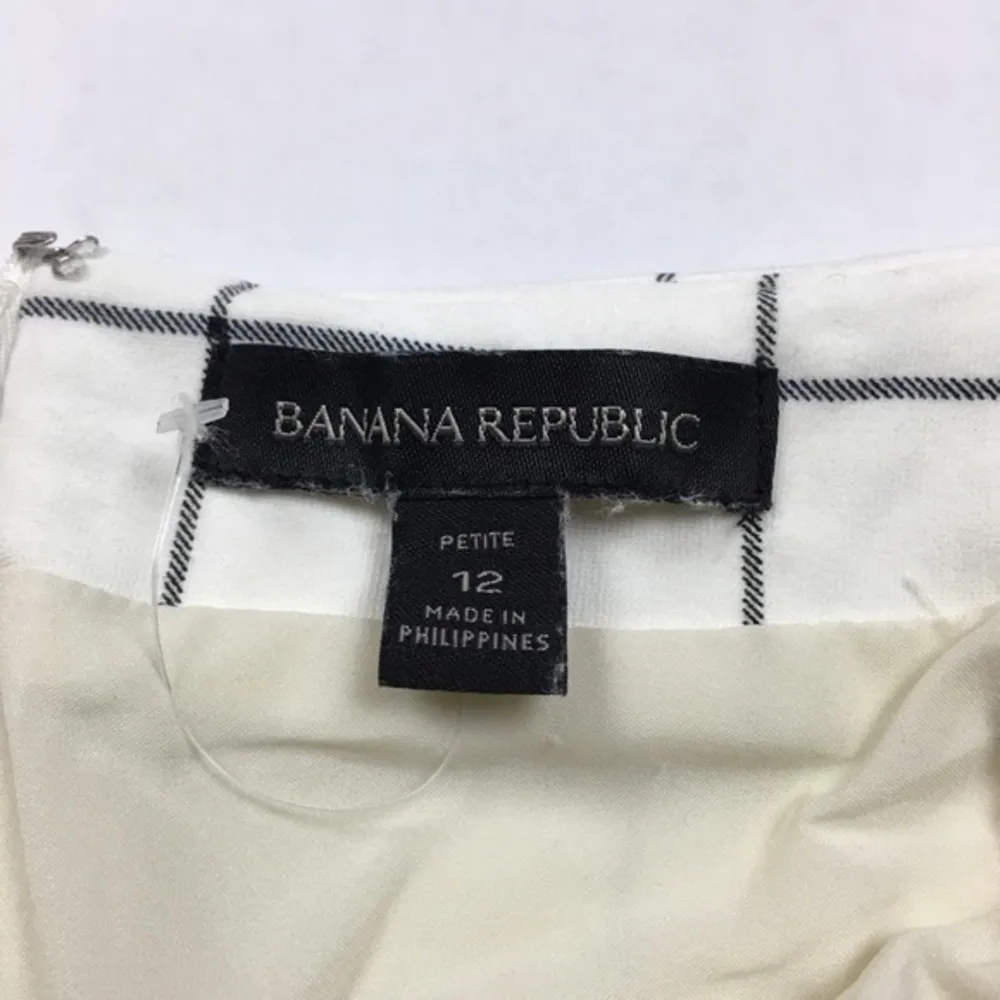 Banana Republic Petite Windowpane Stretch Sid Slit‎ Pencil Skirt Size 12 - Image 5