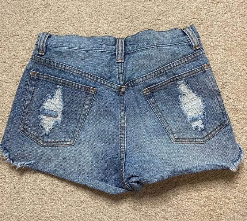 Distressed Denim Shorts - Image 2
