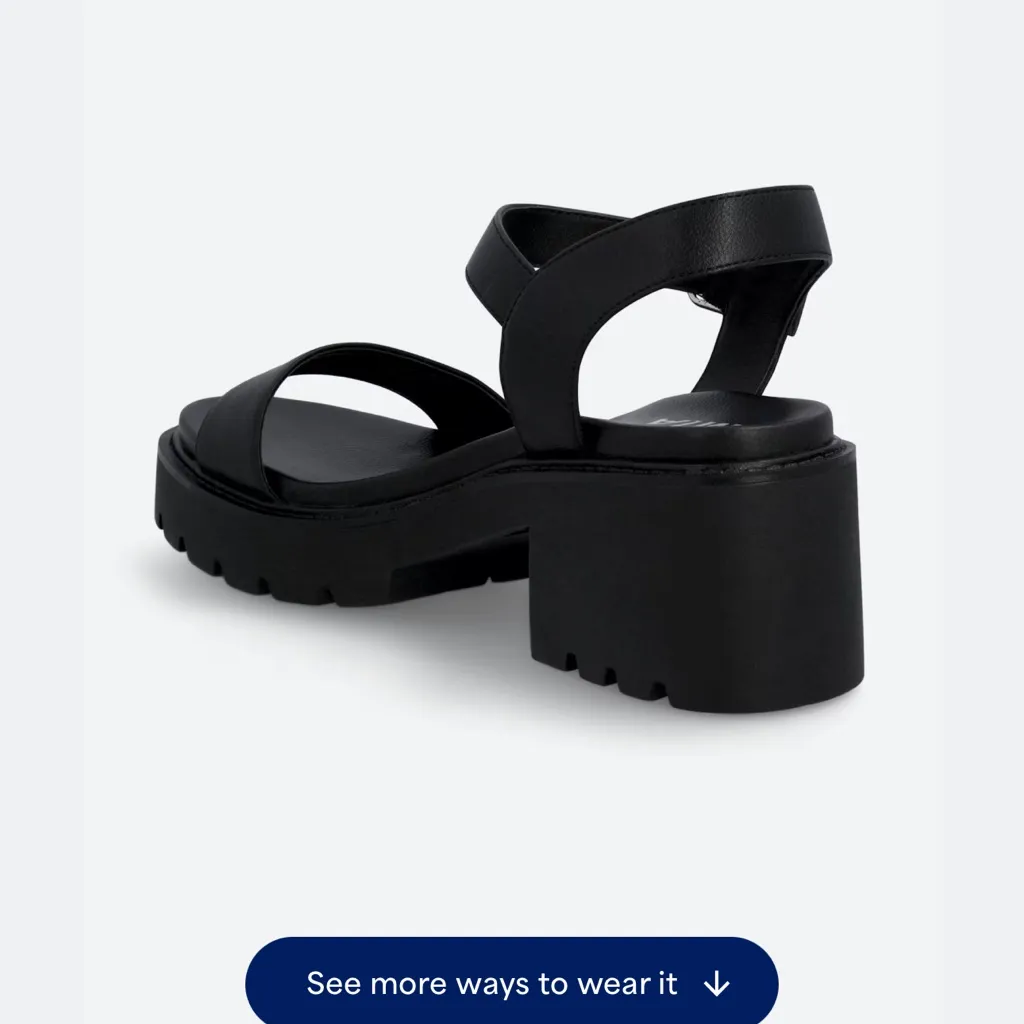 New Black Chunky Heel Sandals MIA  
Jobelle‎ Sandal - Image 3